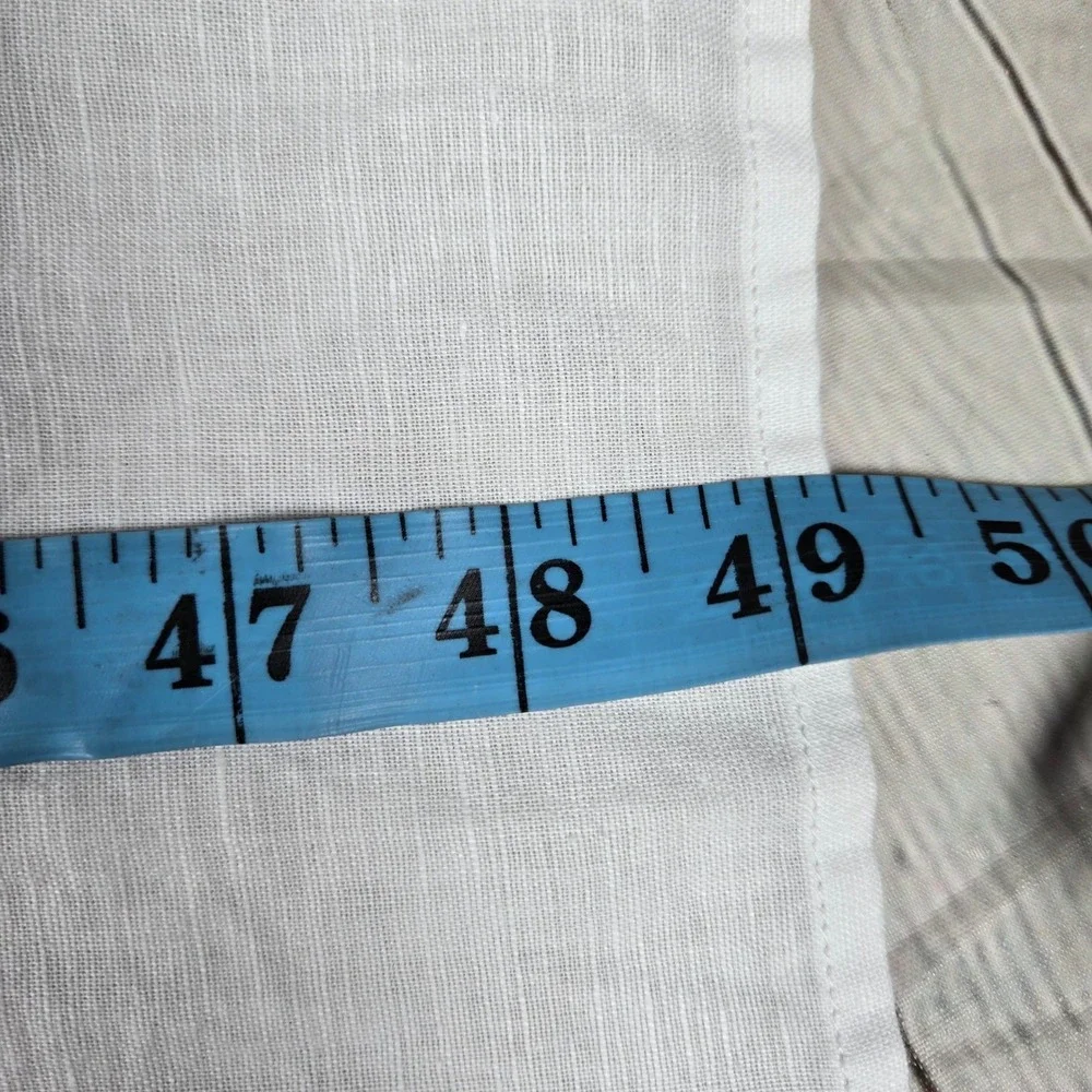 J. Crew White Linen‎ Cotton Blend Button Down Long Beach Shirt XL BP237